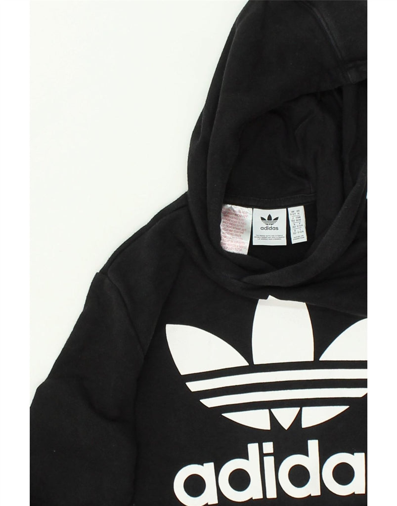 ADIDAS Boys Graphic Hoodie Jumper 11-12 Years Black Cotton | Vintage Adidas | Thrift | Second-Hand Adidas | Used Clothing | Messina Hembry 