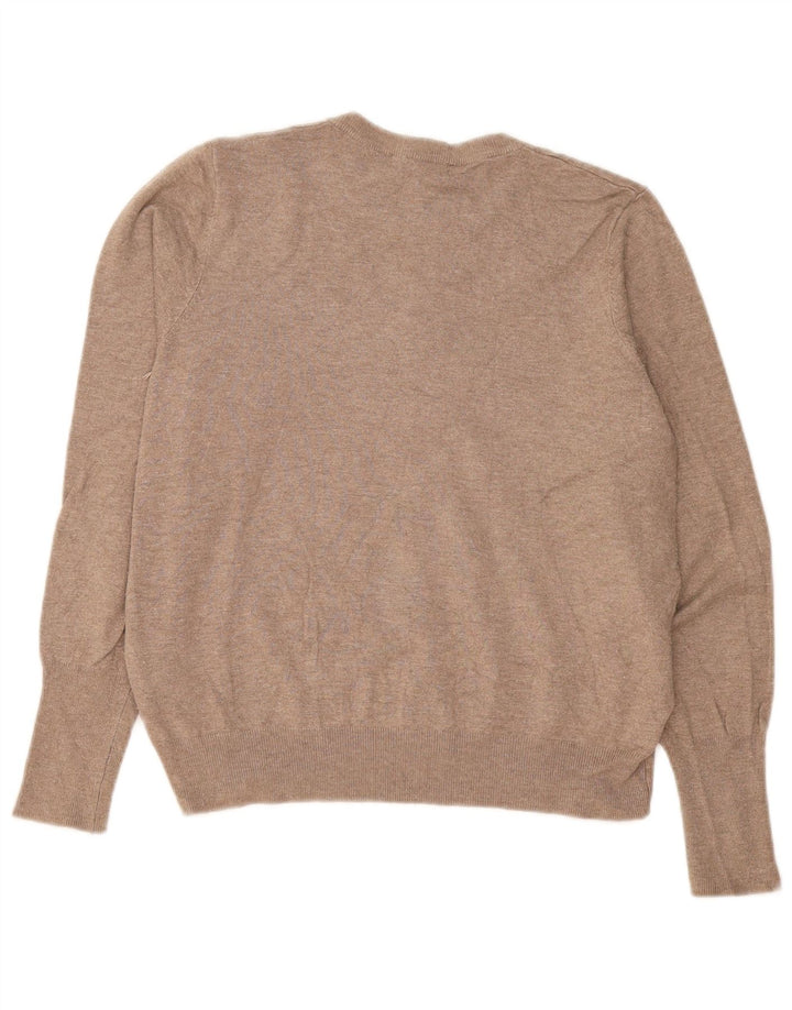 Marks & Spencer Womens Cardigan Sweater UK 16 Large Brown Viscose