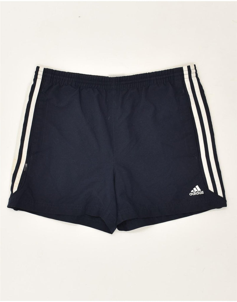 ADIDAS Boys Sport Shorts 11-12 Years Navy Blue Polyester | Vintage Adidas | Thrift | Second-Hand Adidas | Used Clothing | Messina Hembry 