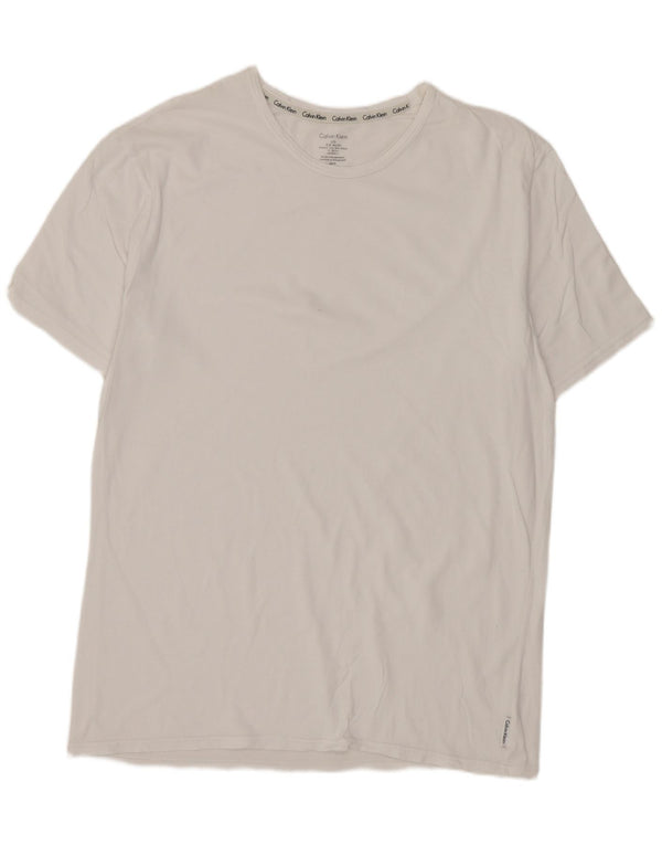 Calvin Klein Mens T-Shirt Top Large White