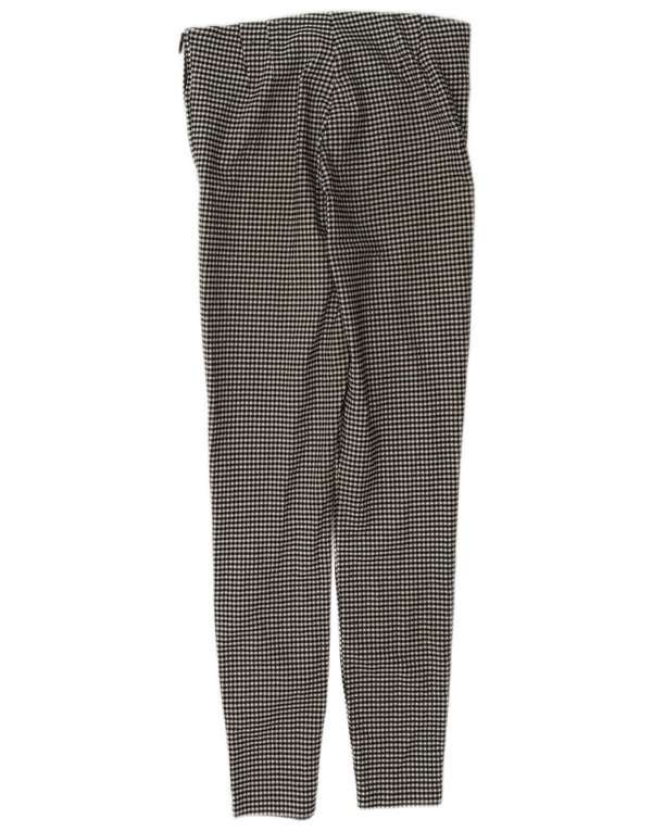 Zara Womens Skinny Casual Trousers Medium W28 L28 Black Gingham