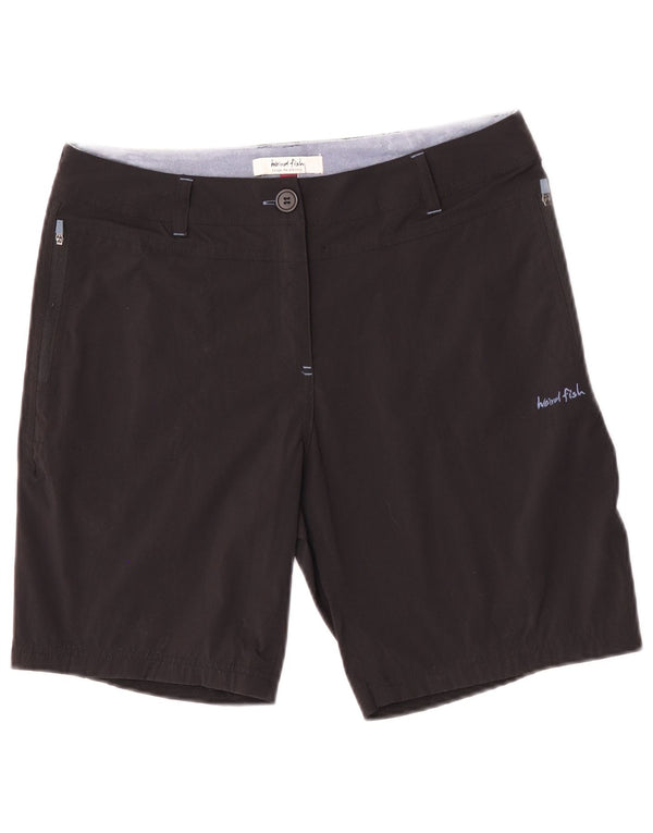 Weird Fish Womens Hiking Shorts UK 10 Small W30 Black
