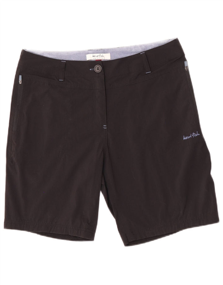 Weird Fish Womens Hiking Shorts UK 10 Small W30 Black