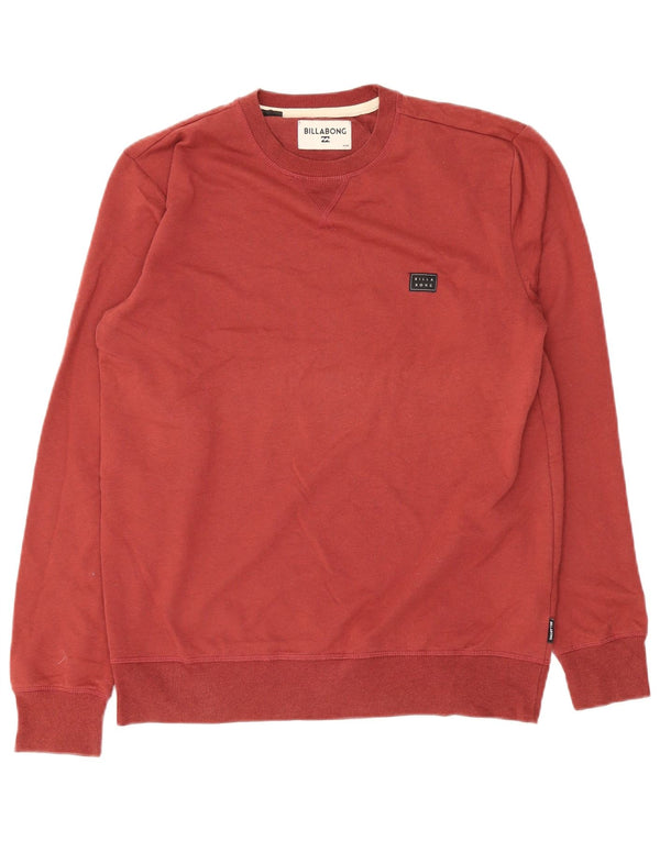 Billabong Mens Sweatshirt Jumper Medium Brown Polyester