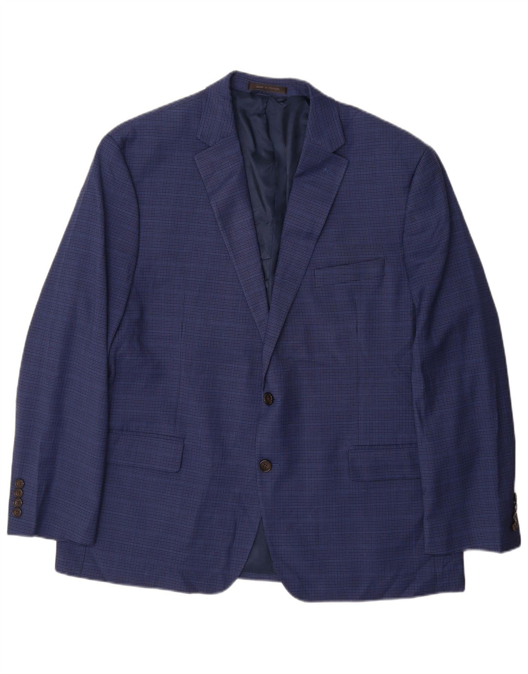 Ralph Lauren Mens 2 Button Blazer Jacket UK 42 XL Blue Houndstooth