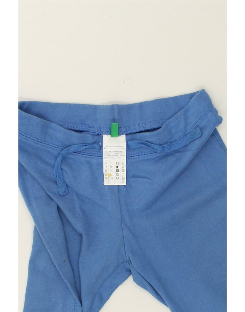 BENETTON Girls Tracksuit Trousers 10-11 Years XL Blue Cotton | Vintage Benetton | Thrift | Second-Hand Benetton | Used Clothing | Messina Hembry 