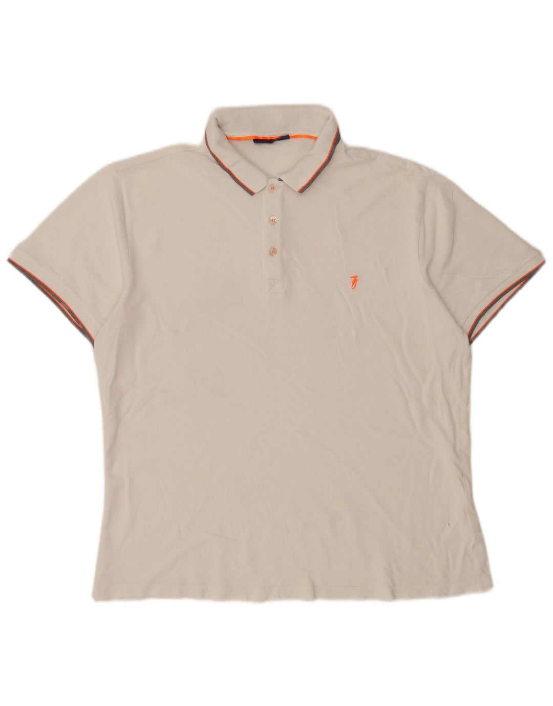 Trussardi Jeans Mens Polo Shirt XL White