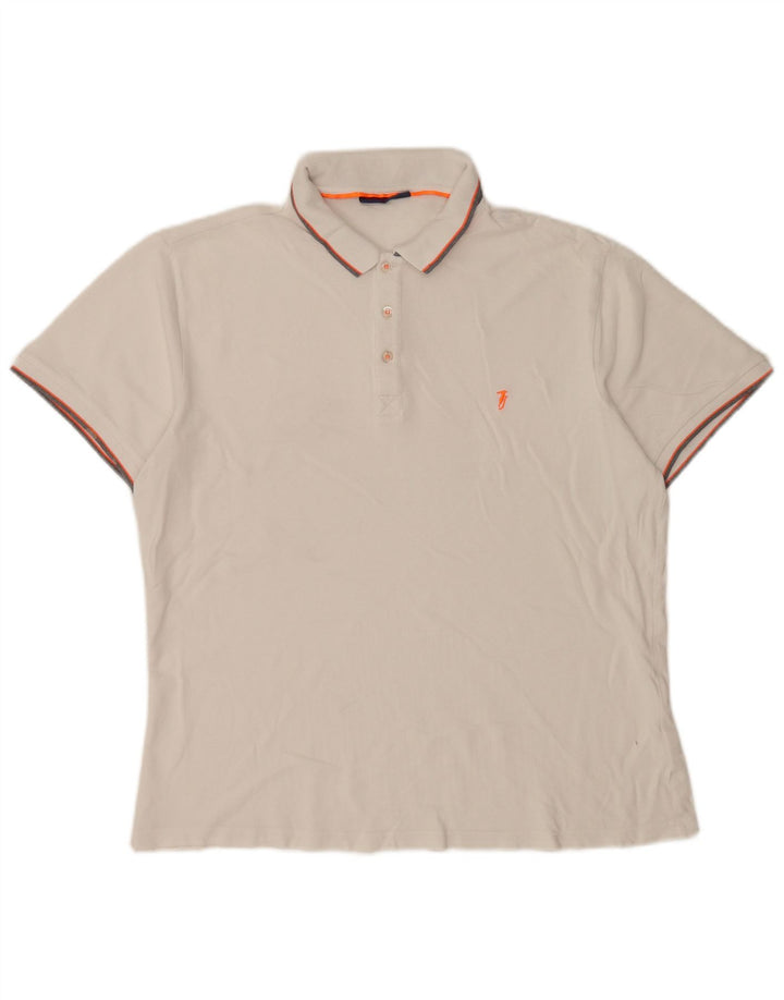 Trussardi Jeans Mens Polo Shirt XL White