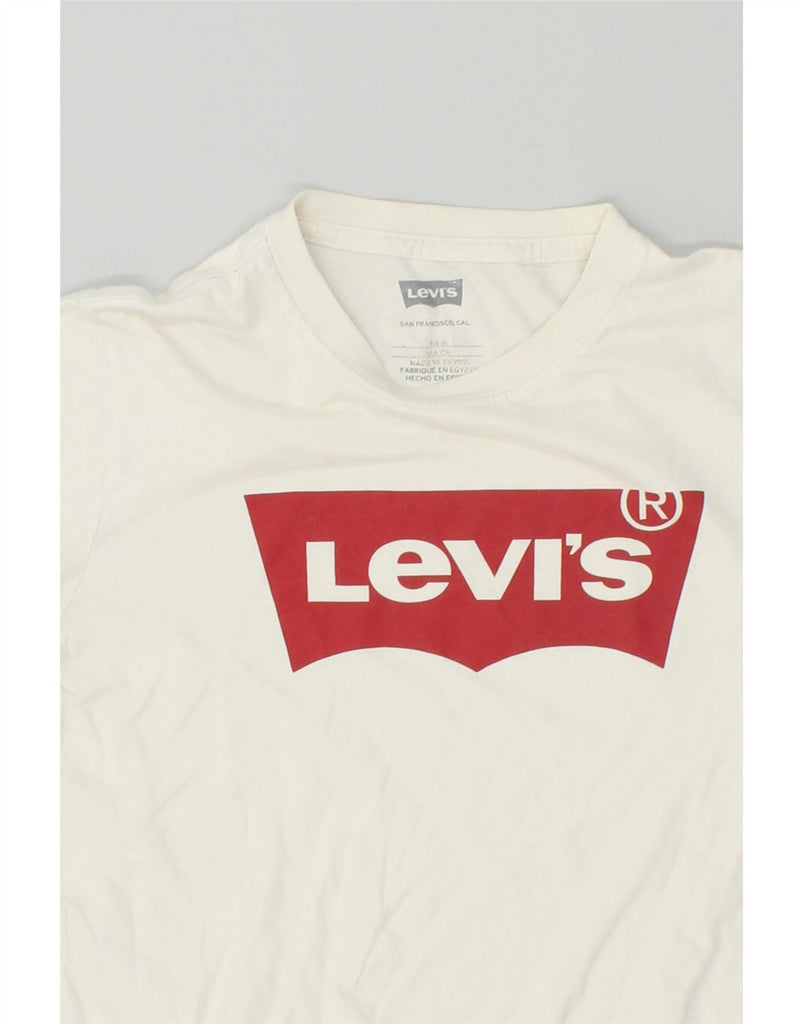 LEVI'S Boys Graphic T-Shirt Top 13-14 Years White Vintage Levi's and Second-Hand Levi's from Messina Hembry 