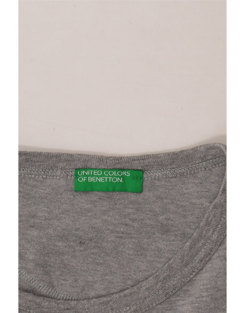 BENETTON Mens Graphic T-Shirt Top XL Grey Cotton Vintage Benetton and Second-Hand Benetton from Messina Hembry 
