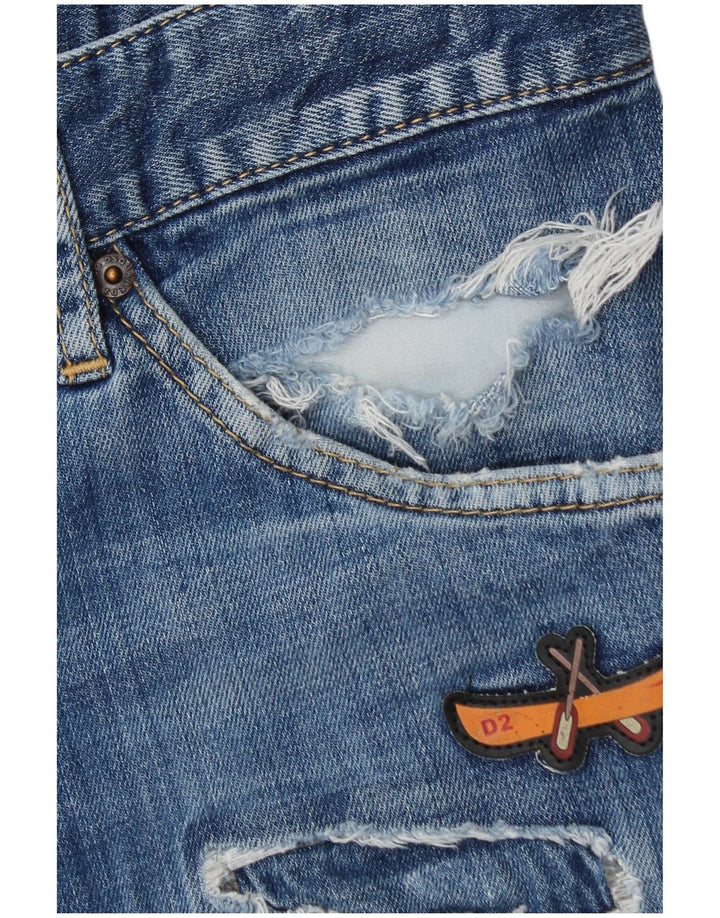 Dsquared2 Mens Distressed Slim Jeans IT 52 XL W38 L28 Blue Cotton