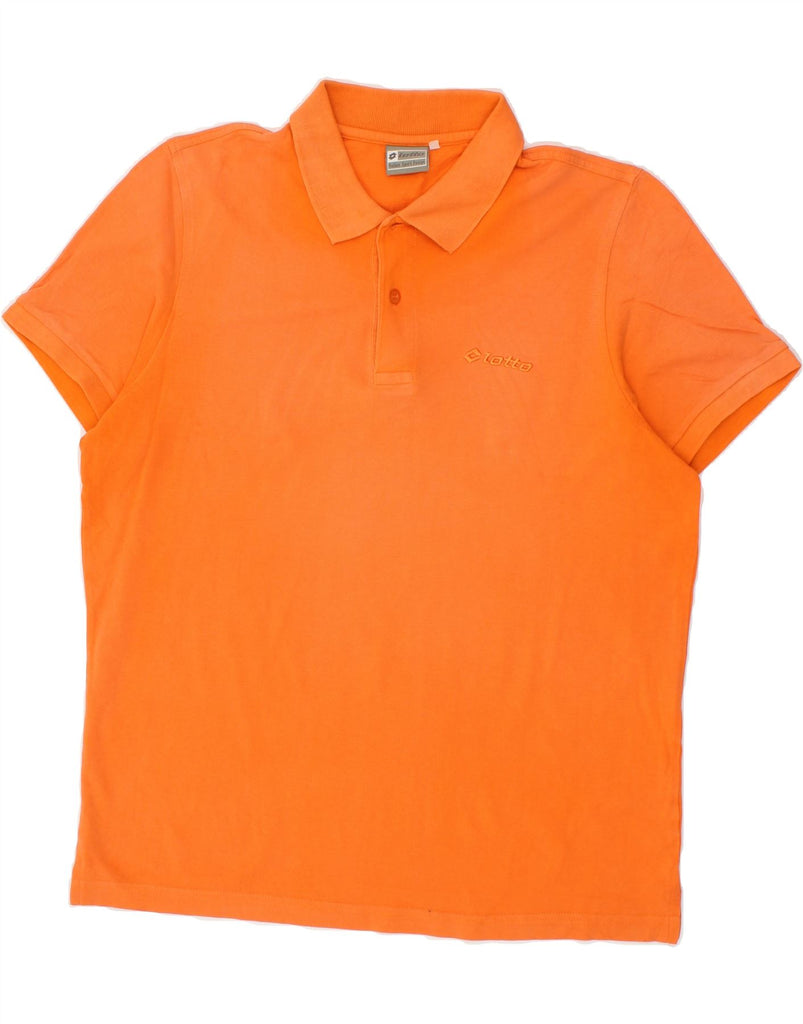 LOTTO Mens Polo Shirt Large Orange Vintage Lotto and Second-Hand Lotto from Messina Hembry 