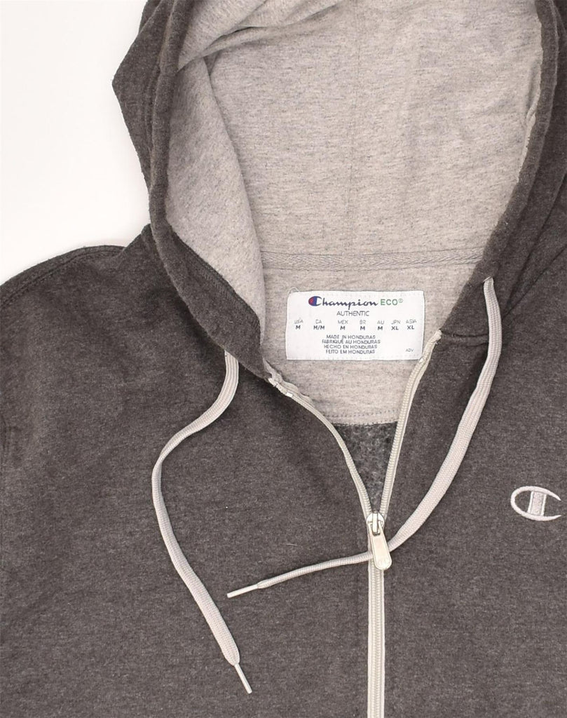 CHAMPION Mens Zip Hoodie Sweater Medium Grey Cotton | Vintage Champion | Thrift | Second-Hand Champion | Used Clothing | Messina Hembry 