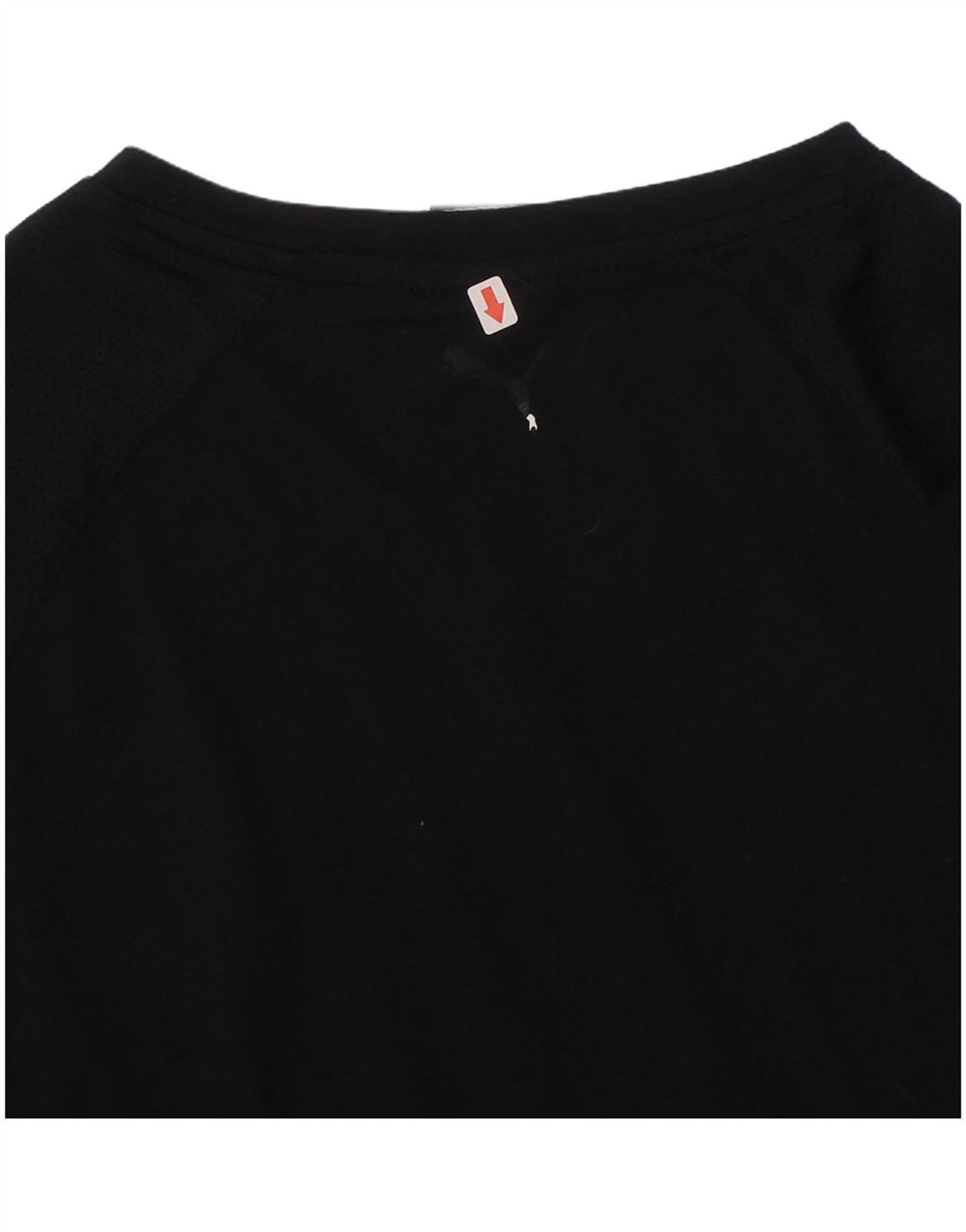 Puma Girls Graphic T-Shirt Top 12-13 Years Large Black Polyester