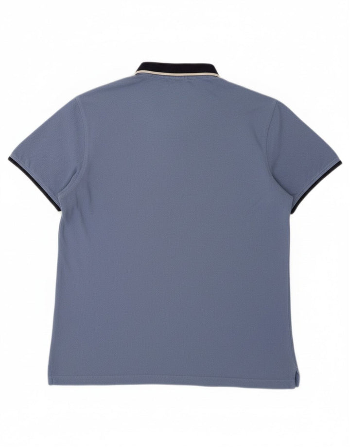 TRUSSARDI JEANS Mens Polo Shirt Large Blue