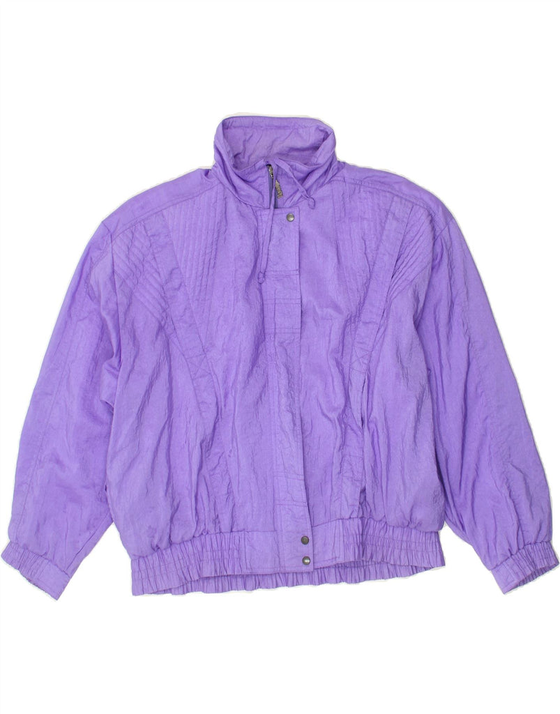 RODEO Womens Oversized Bomber Jacket EU 40 Medium Purple Nylon | Vintage Rodeo | Thrift | Second-Hand Rodeo | Used Clothing | Messina Hembry 