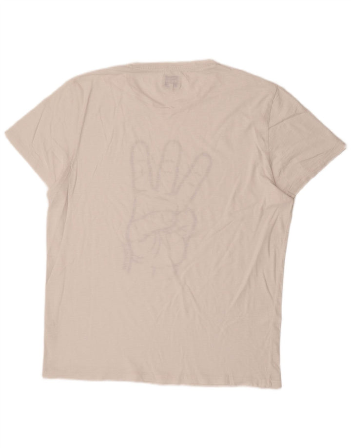WRANGLER Mens Graphic T-Shirt Top XL White