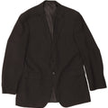 Marks & Spencer Mens 2 Button Blazer Jacket UK 42 Large Black Polyester