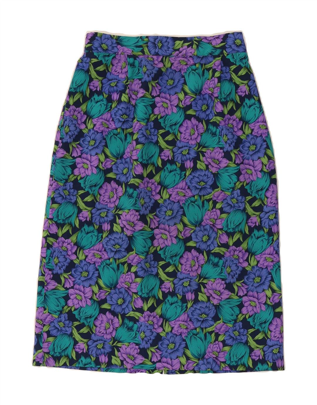 VINTAGE Womens Straight Skirt W28 Medium  Multicoloured Floral Vintage Vintage and Second-Hand Vintage from Messina Hembry 