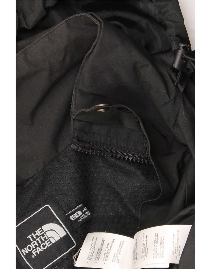 The North Face Mens Hooded Rain Jacket UK 40 Large Black Polyester