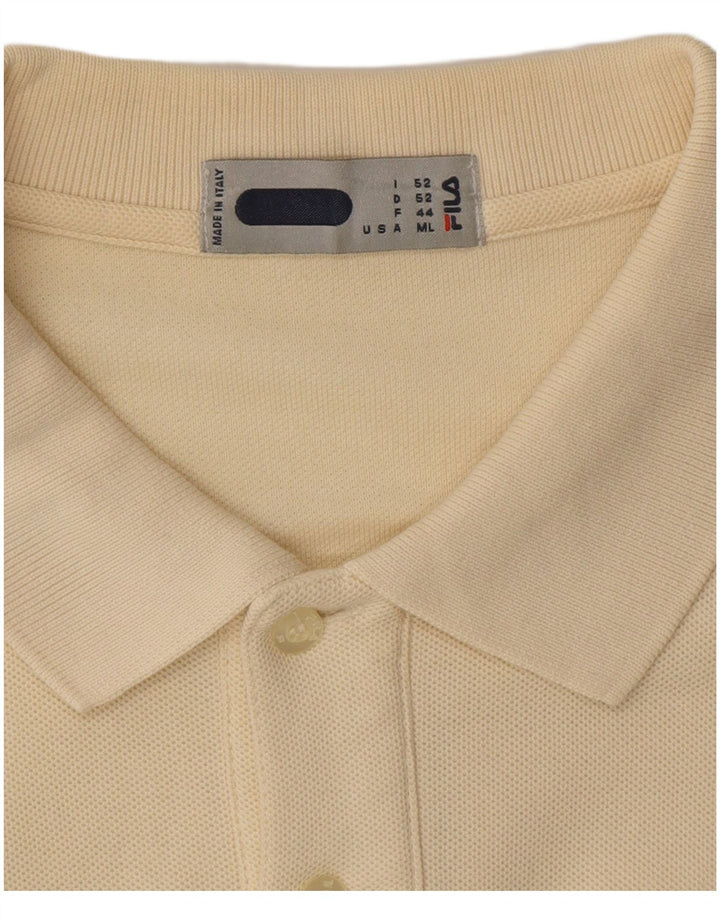 FILA Mens Polo Shirt IT 52 Large Yellow
