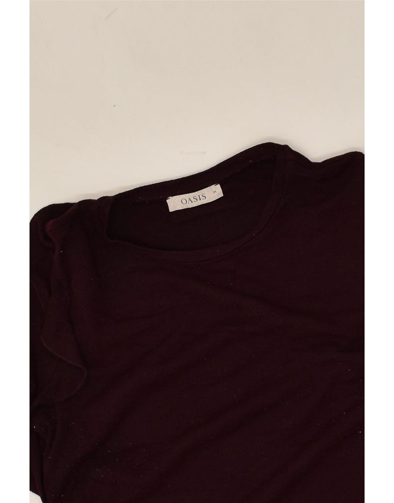 OASIS Womens Crew Neck Jumper Sweater UK 12 Medium Burgundy Viscose | Vintage Oasis | Thrift | Second-Hand Oasis | Used Clothing | Messina Hembry 