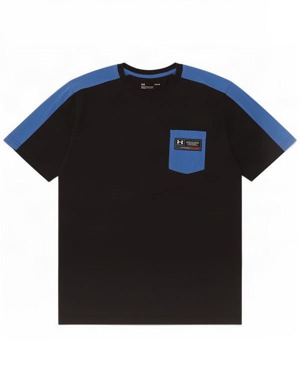 Under Armour Mens T-Shirt Top Large Navy Blue Cotton