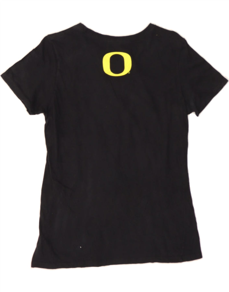 NIKE Womens Slim Fit Graphic T-Shirt Top UK 12 Medium Black Cotton Vintage Nike and Second-Hand Nike from Messina Hembry 