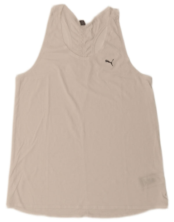 Puma Womens Vest Top UK 12 Medium White Polyester