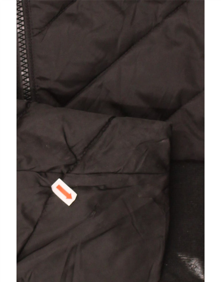 NAUTICA Womens Padded Jacket UK 16 Large Black Polyester