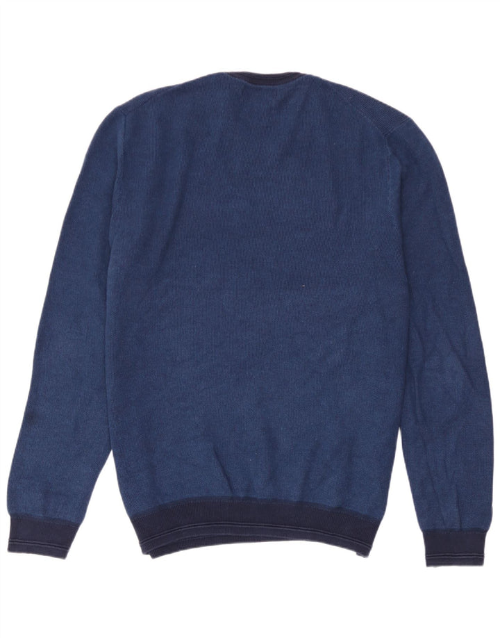 Marks & Spencer Mens Crew Neck Jumper Sweater XL Blue Cotton