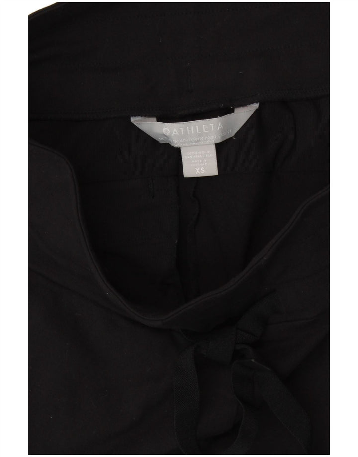 ATHLETA Womens Tracksuit Trousers UK 6 XS  Black Nylon