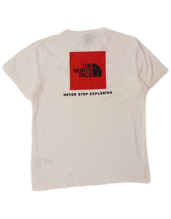 THE NORTH FACE Mens Graphic T-Shirt Top Small White Cotton