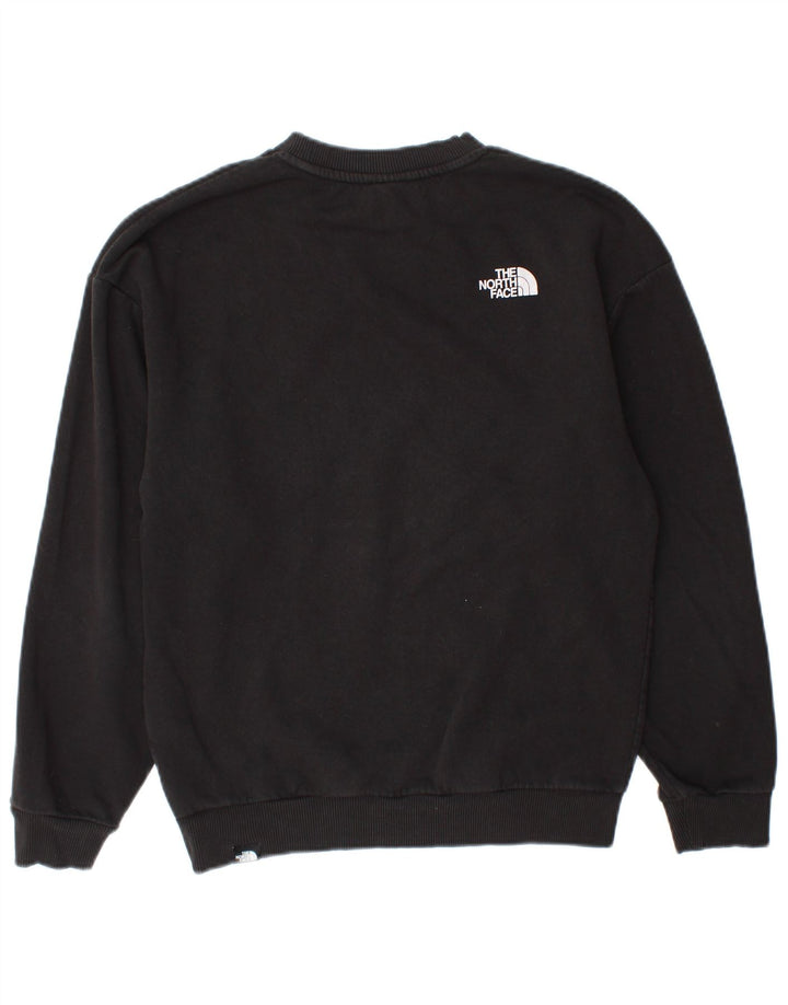 The North Face Womens Graphic Sweatshirt Jumper UK 14 Medium Black Cotton