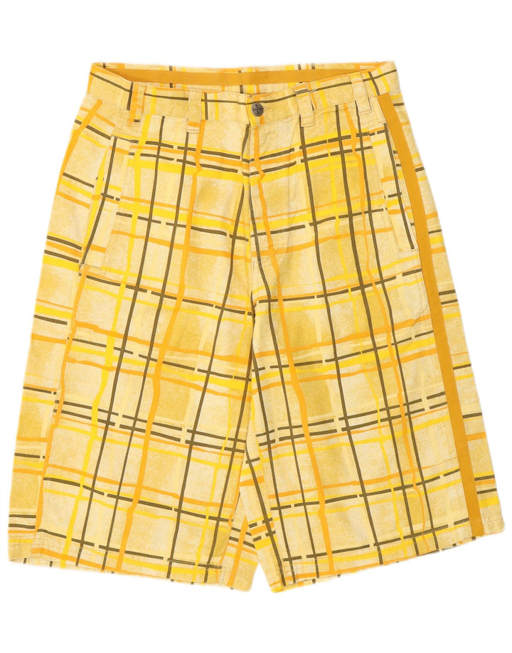 Oxbow Mens Chino Shorts Medium W30 Yellow Check