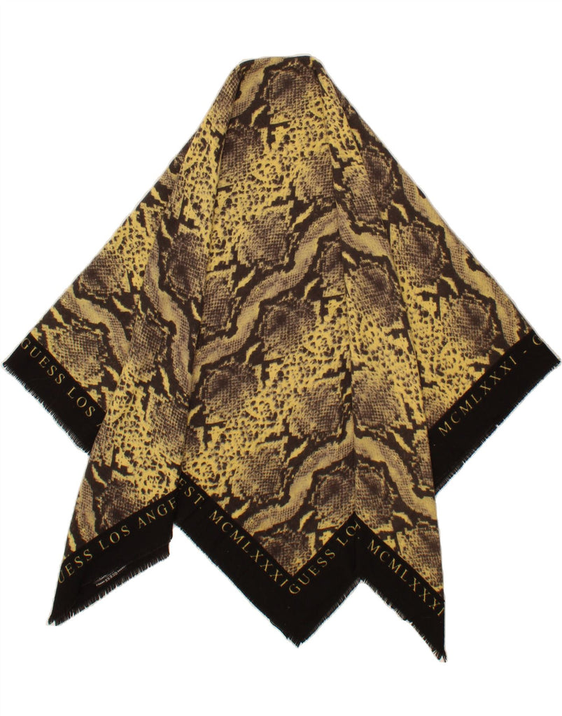 GUESS Womens Graphic Shawl One Size Yellow Animal Print Vintage Guess and Second-Hand Guess from Messina Hembry 