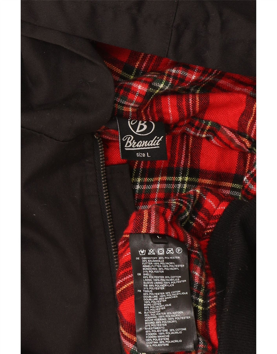 Brandit Womens Hooded Bomber Jacket UK 16 Large Black Polyester