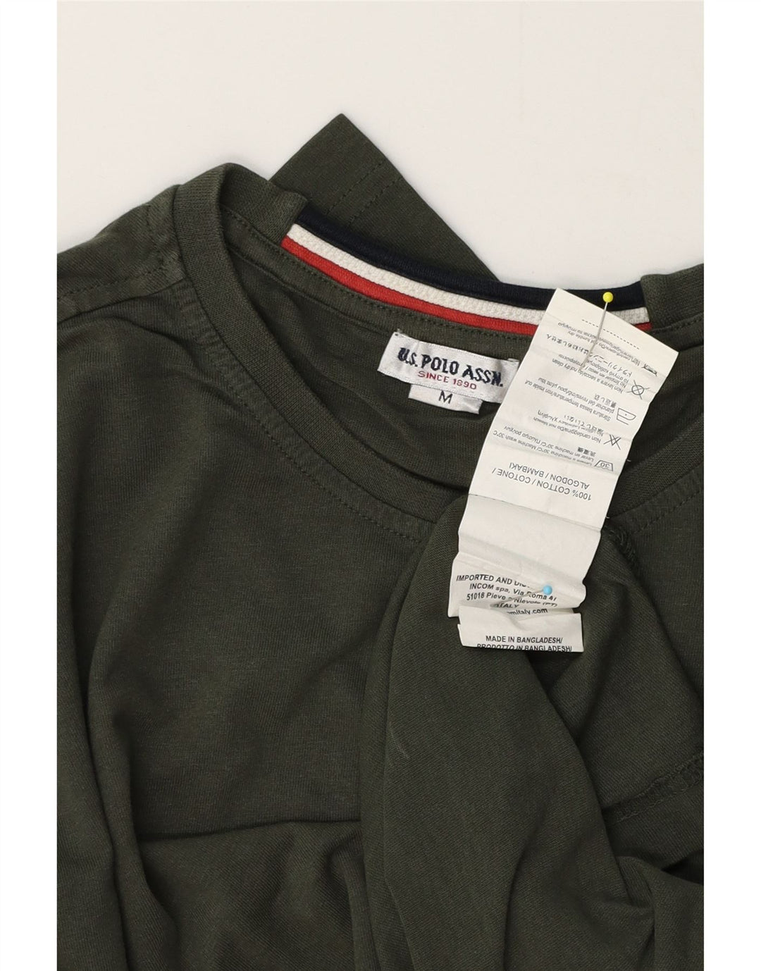 U.S. Polo Assn. Mens Top Long Sleeve Medium Khaki Cotton