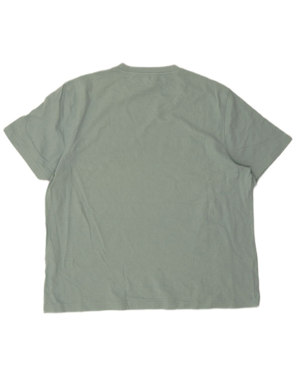 Champion Mens Graphic T-Shirt Top 2XL Green Cotton