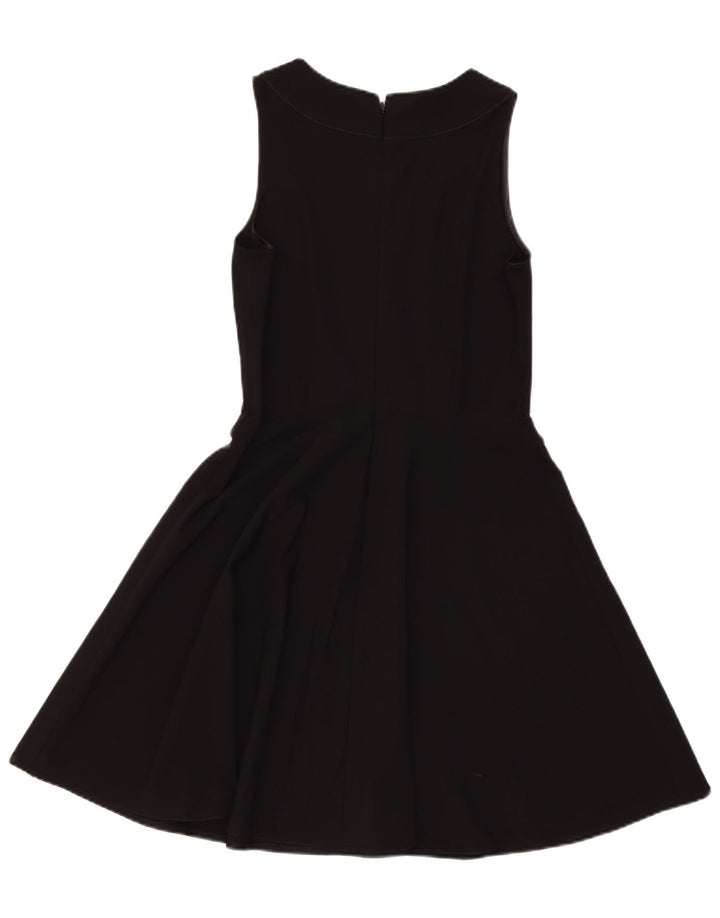 Oasis Womens Sleeveless A-Line Dress UK 12 Medium Black Polyester