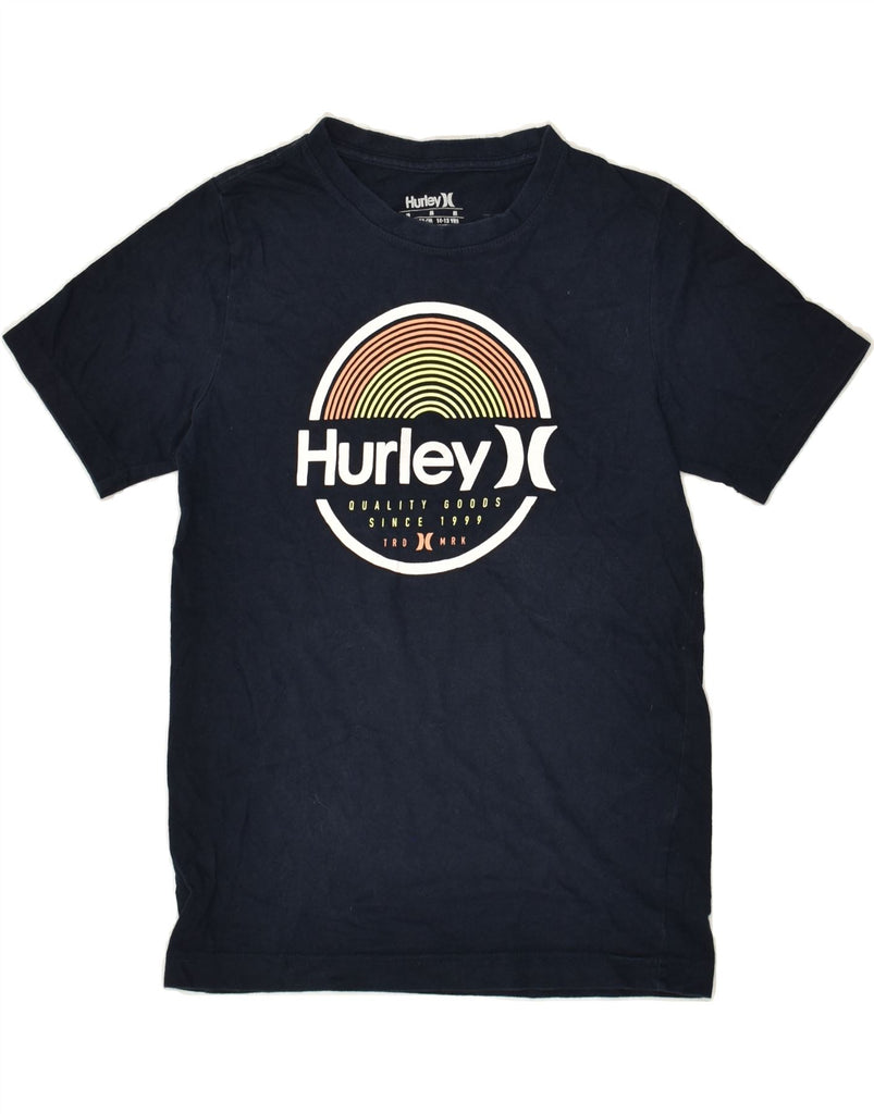 HURLEY Boys Graphic T-Shirt Top 10-11 Years Medium  Navy Blue | Vintage Hurley | Thrift | Second-Hand Hurley | Used Clothing | Messina Hembry 