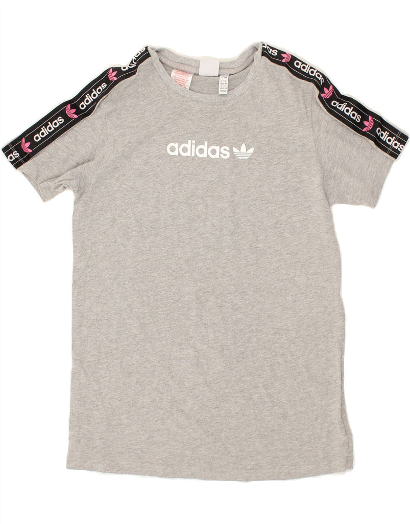 ADIDAS Boys Graphic T-Shirt Top 12-13 Years Grey Cotton | Vintage Adidas | Thrift | Second-Hand Adidas | Used Clothing | Messina Hembry 