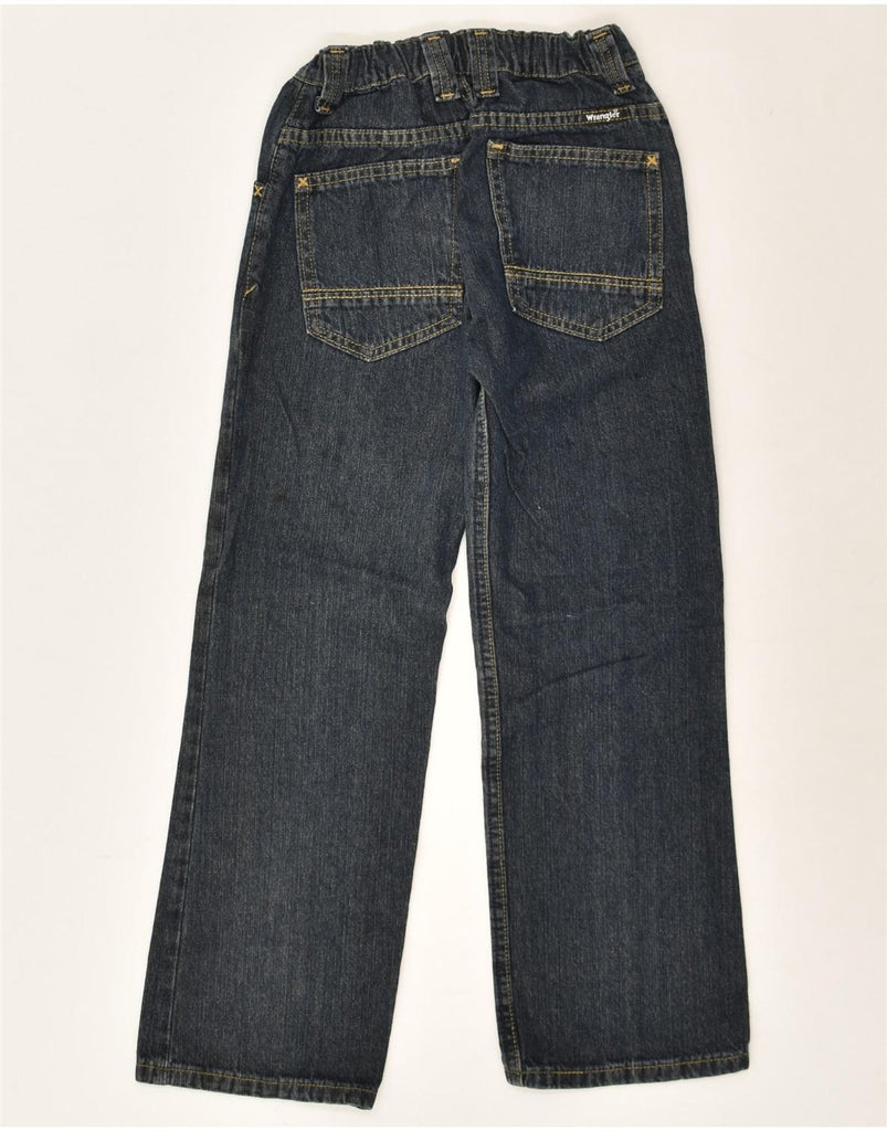 WRANGLER Boys Wide Leg Jeans 9-10 Years W24 L24 Navy Blue Cotton | Vintage Wrangler | Thrift | Second-Hand Wrangler | Used Clothing | Messina Hembry 