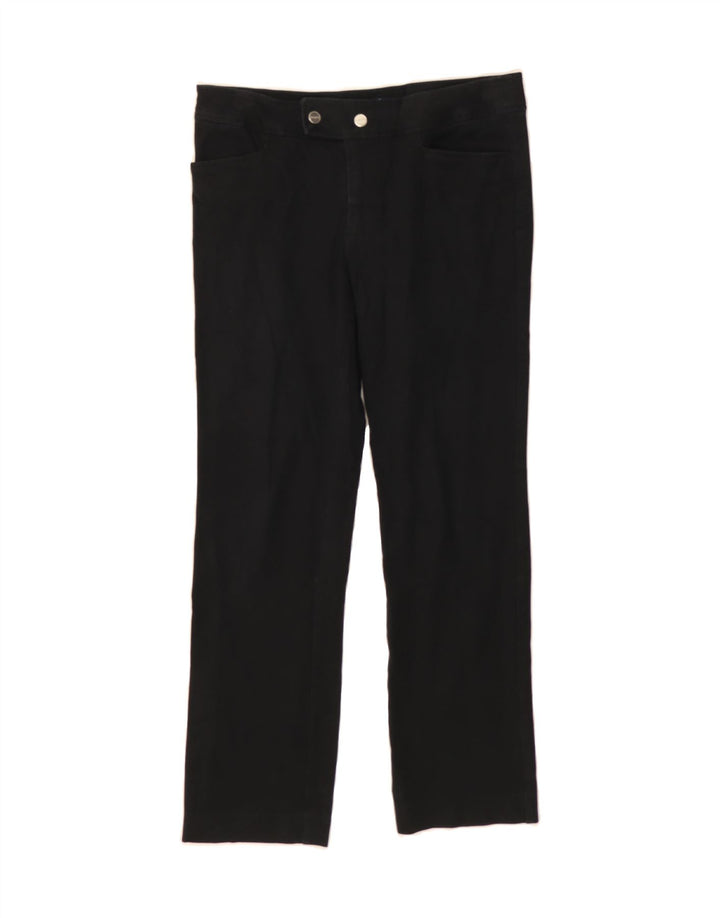 CHAPS Womens Straight Casual Trousers US 6 Medium W30 L27 Black Cotton Vintage Chaps and Second-Hand Chaps from Messina Hembry 