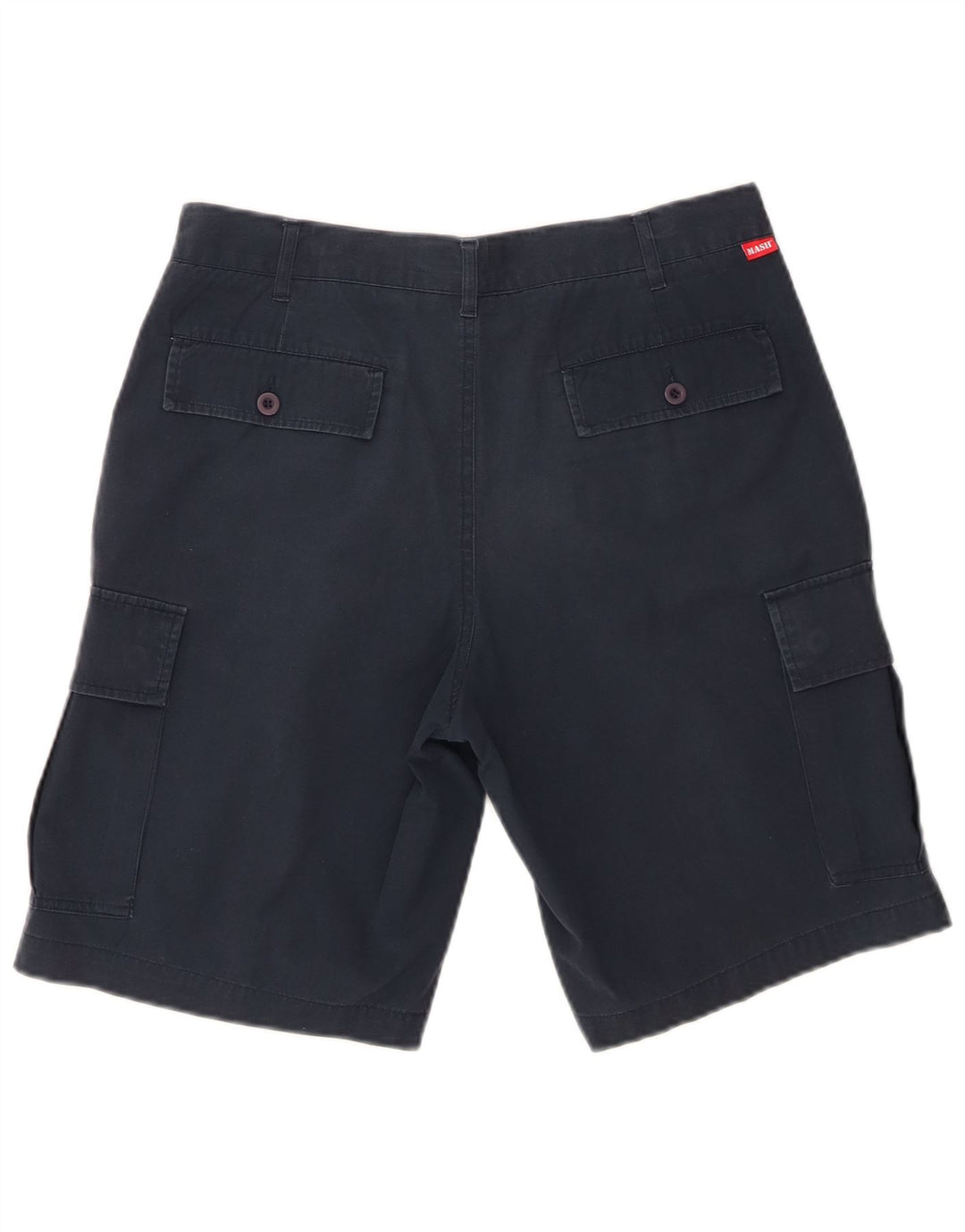 MASH Mens Cargo Shorts IT 48 Medium W32  Navy Blue Cotton