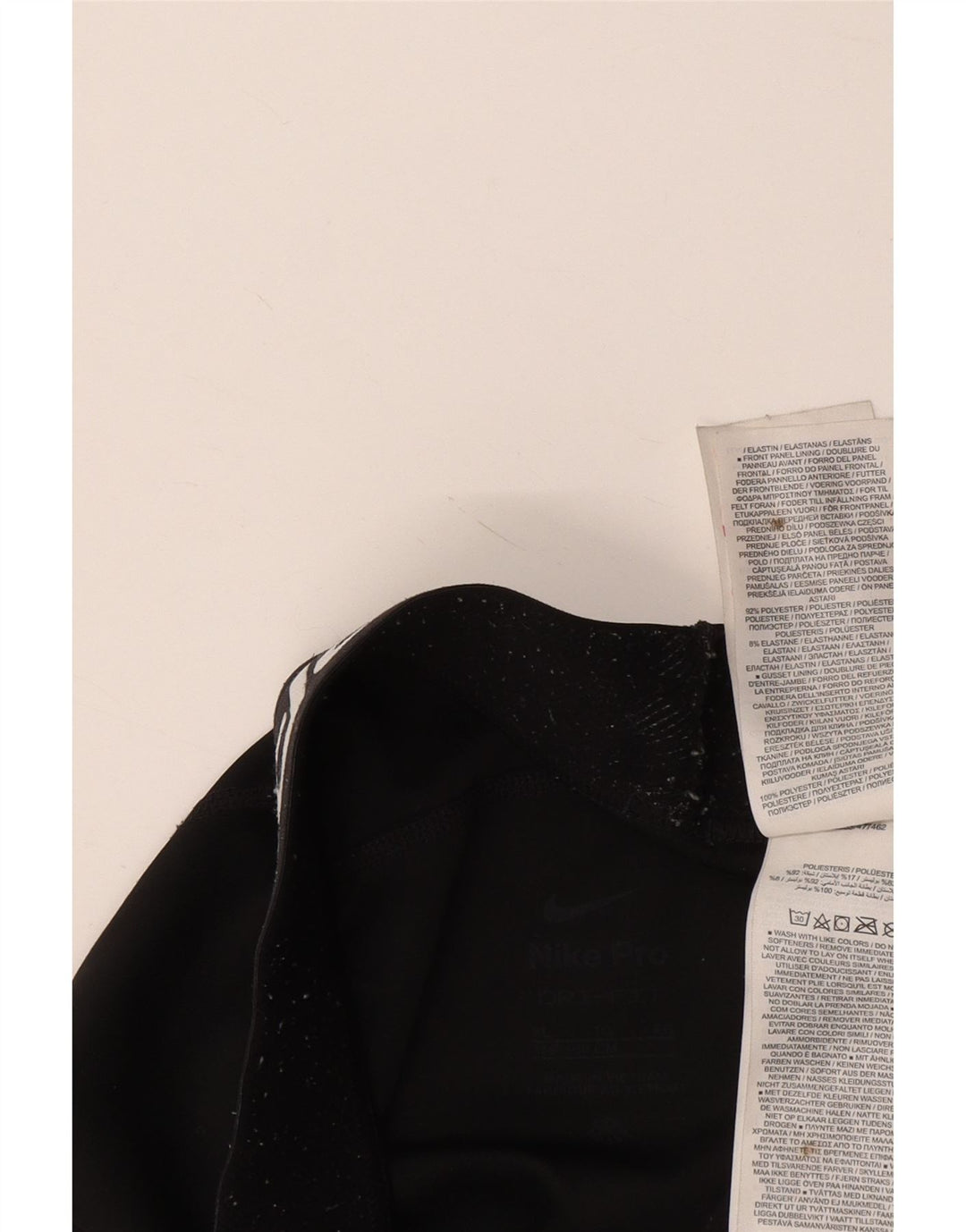 Nike Girls Graphic Leggings 13-14 Years XL Black Polyester