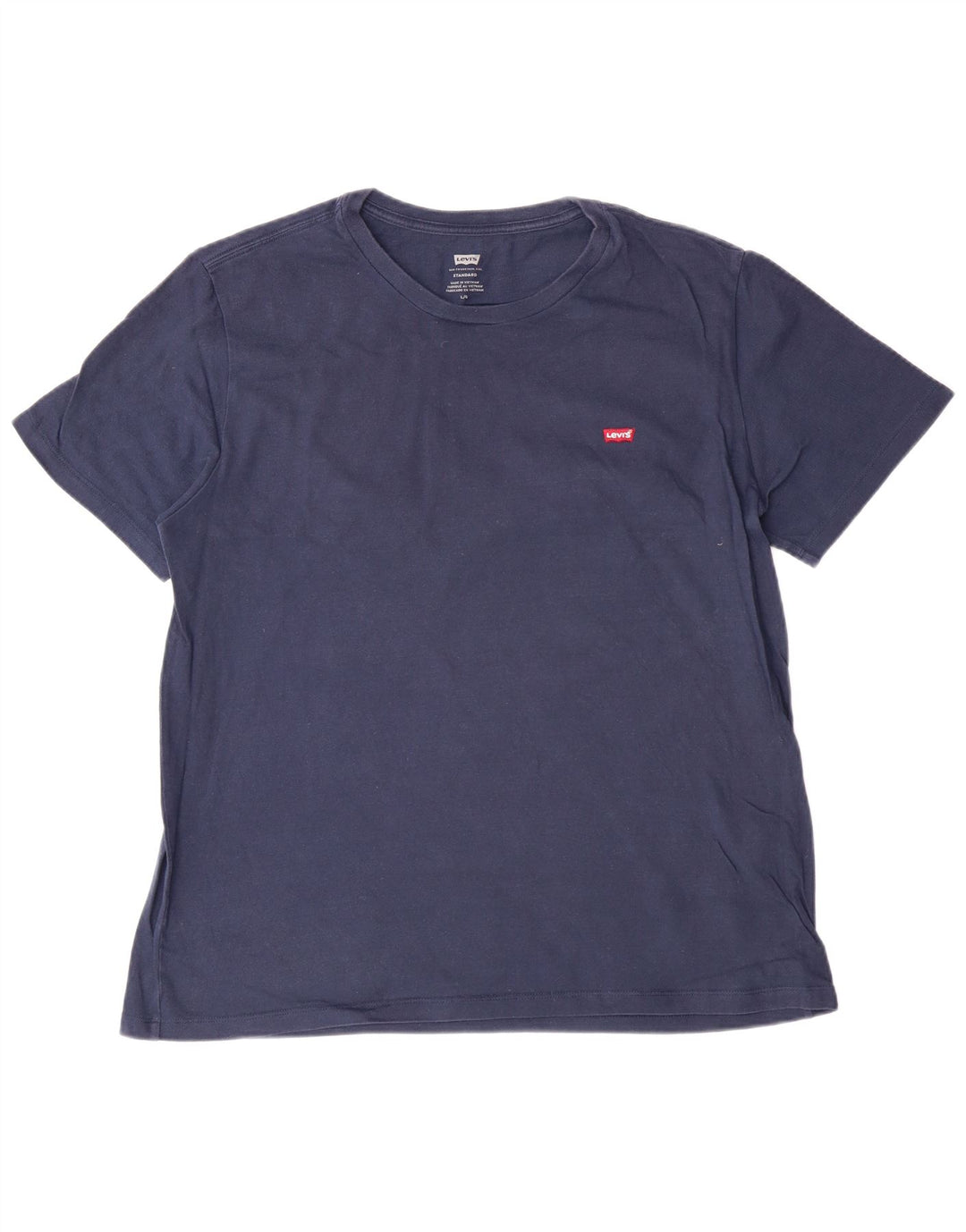 LEVI'S Mens Standard T-Shirt Top Large Navy Blue Cotton