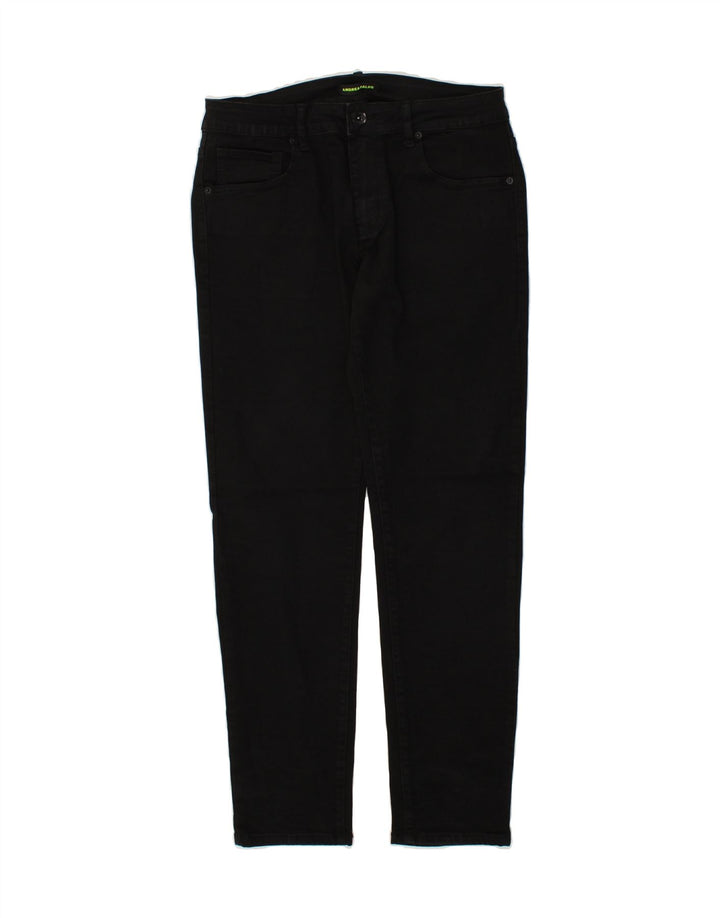 VINTAGE Womens Slim Jeans IT 46 Large W34 L32 Black Cotton Vintage Vintage and Second-Hand Vintage from Messina Hembry 