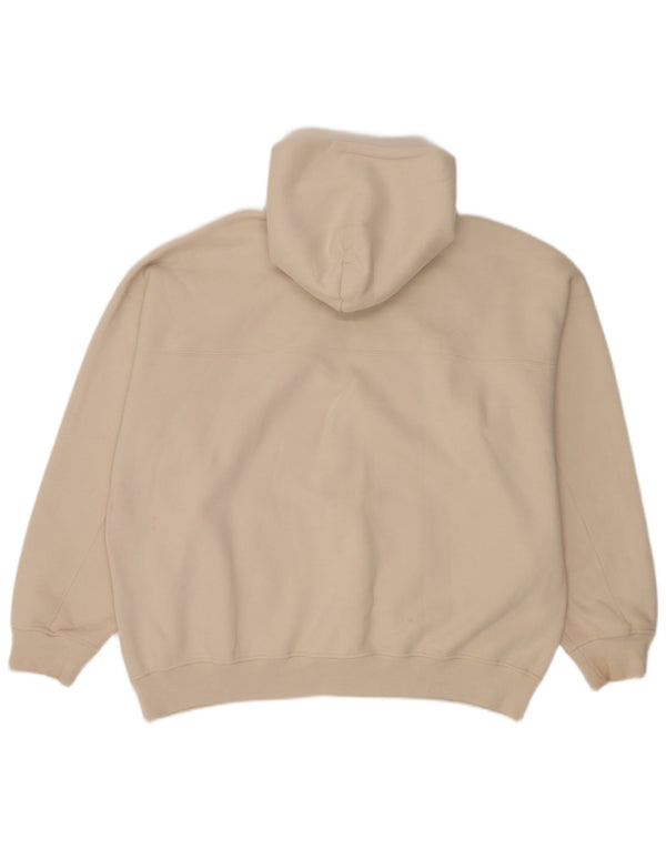 Abercrombie & Fitch Mens Hoodie Jumper XL Beige Cotton
