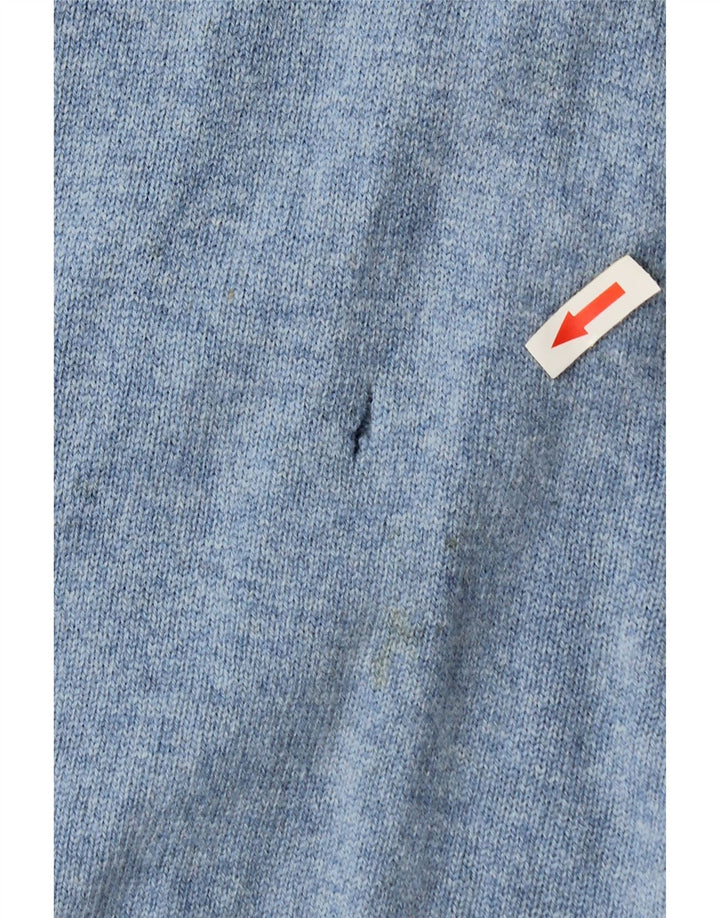 Marks & Spencer Mens Blue Harbour V-Neck Jumper Sweater Large Blue Flecked